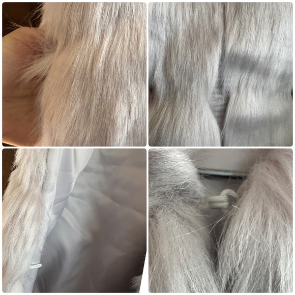 Faux Fox Fur Blush Color Vest with Plush Texture and Mid-Thigh Length - Picture 6 of 10
